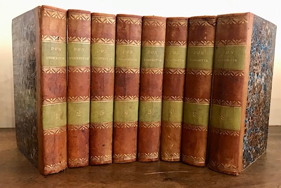 Miguel Saavedra Cervantes (de) L'ingegnoso cittadino Don Chisciotte della Mancia. Opera di Michele de Cervantes Saavedra. Traduzione nuovissima dall'originale spagnuolo colla Vita dell'Autore. Volume I (... Volume VIII) 1818-1819 Venezia dalla Tipografia di Alvisopoli